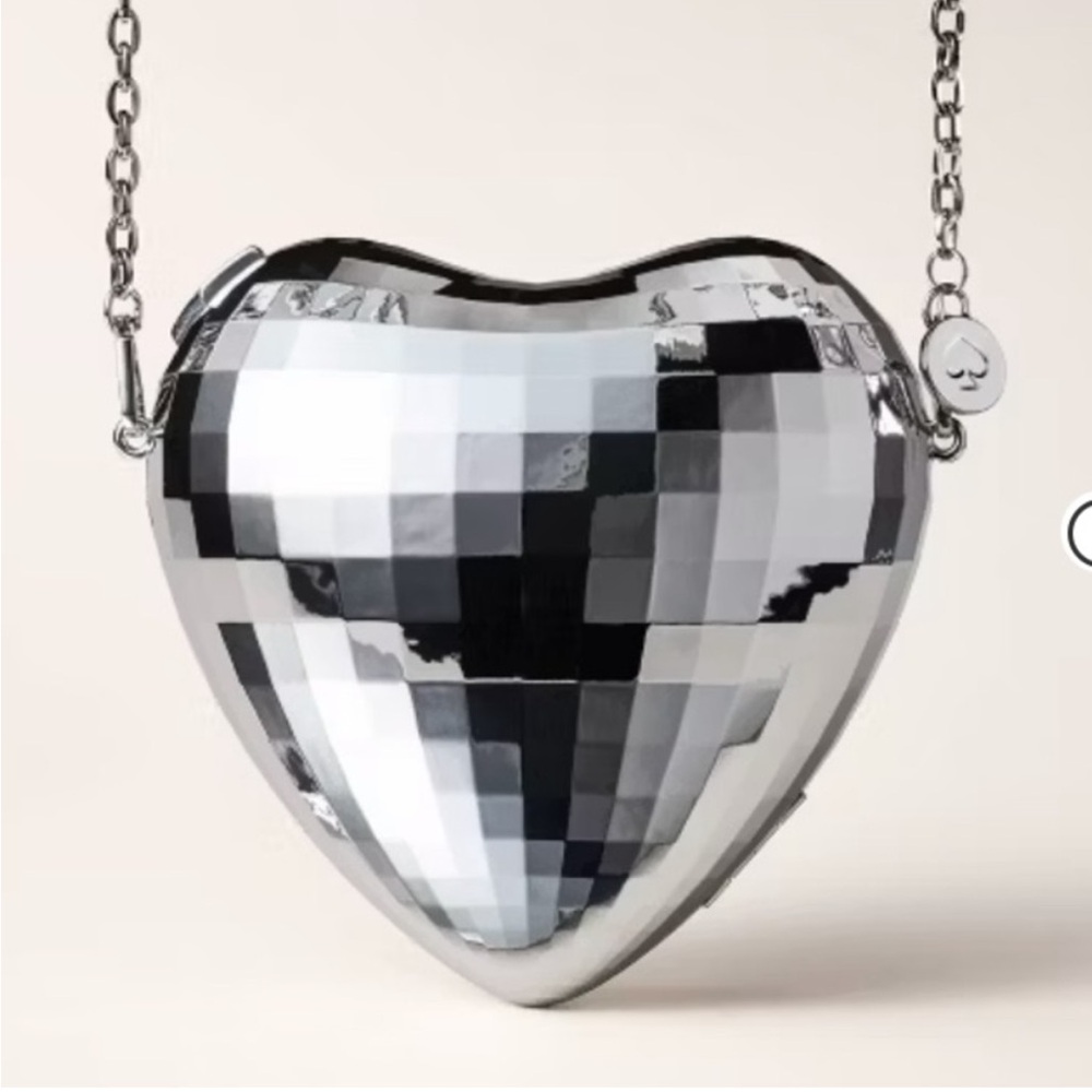Disco Heart Crossbody Bag - kate spade new york x Target Silver